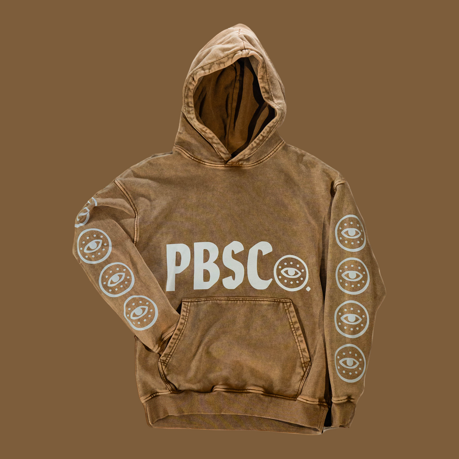 PBSCO. / HEAVYWEIGHT DISTRESSED “WANDERING EYE” HOODIE